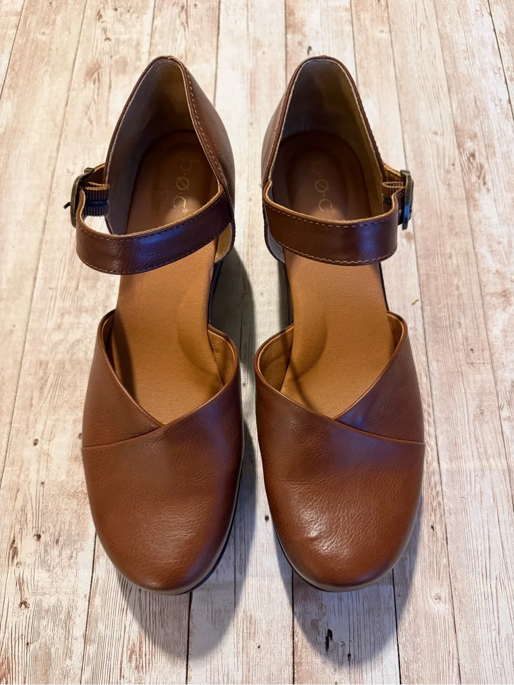b.o.c. by Børn Derby Wedge Pumps Brown - NWOT